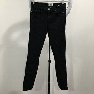 PAIGE Denim Black Overdye VERDUGO ULTRA SKINNY 5 Pocket Logo Hardware Jeans